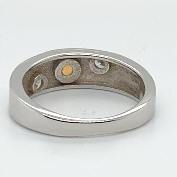 Opal .16ct Platinum Finish Solid 925 Silver Ring - Picture 6 of 6